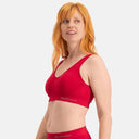 Bamboo Basics - Naadloze Voorgevormde BH Fleur - Rood