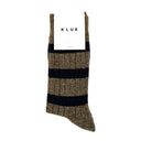 Klue - Merino Wool Stripes Socks - Bruin & Zwart - Socks - Klue - underly